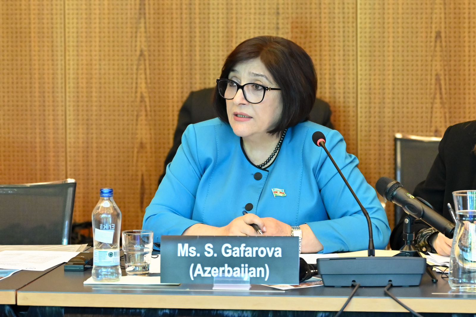 Sahibə Qafarova Cenevrədə Parlament Sədrlərinin 6-cı Dünya Konfransının Təşkilat Komitəsinin iclasında və Qadın Parlament sədrlərinin görüşündə iştirak edib