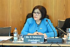 Sahibə Qafarova Cenevrədə Parlament Sədrlərinin 6-cı Dünya Konfransının Təşkilat Komitəsinin iclasında və Qadın Parlament sədrlərinin görüşündə iştirak edib