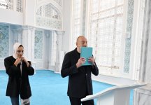 Prezident İlham Əliyev və Birinci xanım Mehriban Əliyeva Zəngilan məscidinin açılışında iştirak ediblər (YENİLƏNİB) (FOTO/VİDEO)