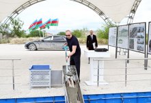 Prezident İlham Əliyev Cəbrayıl rayonunun Sarıcallı kəndinin təməlini qoyub (FOTO/VİDEO)