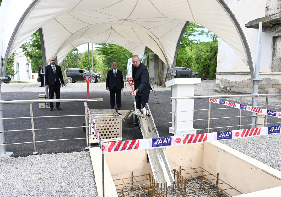 Prezident İlham Əliyev Zəngilan şəhərinin daxili yol-kommunikasiya şəbəkəsinin təməlini qoyub (FOTO/VİDEO) (YENİLƏNİB)