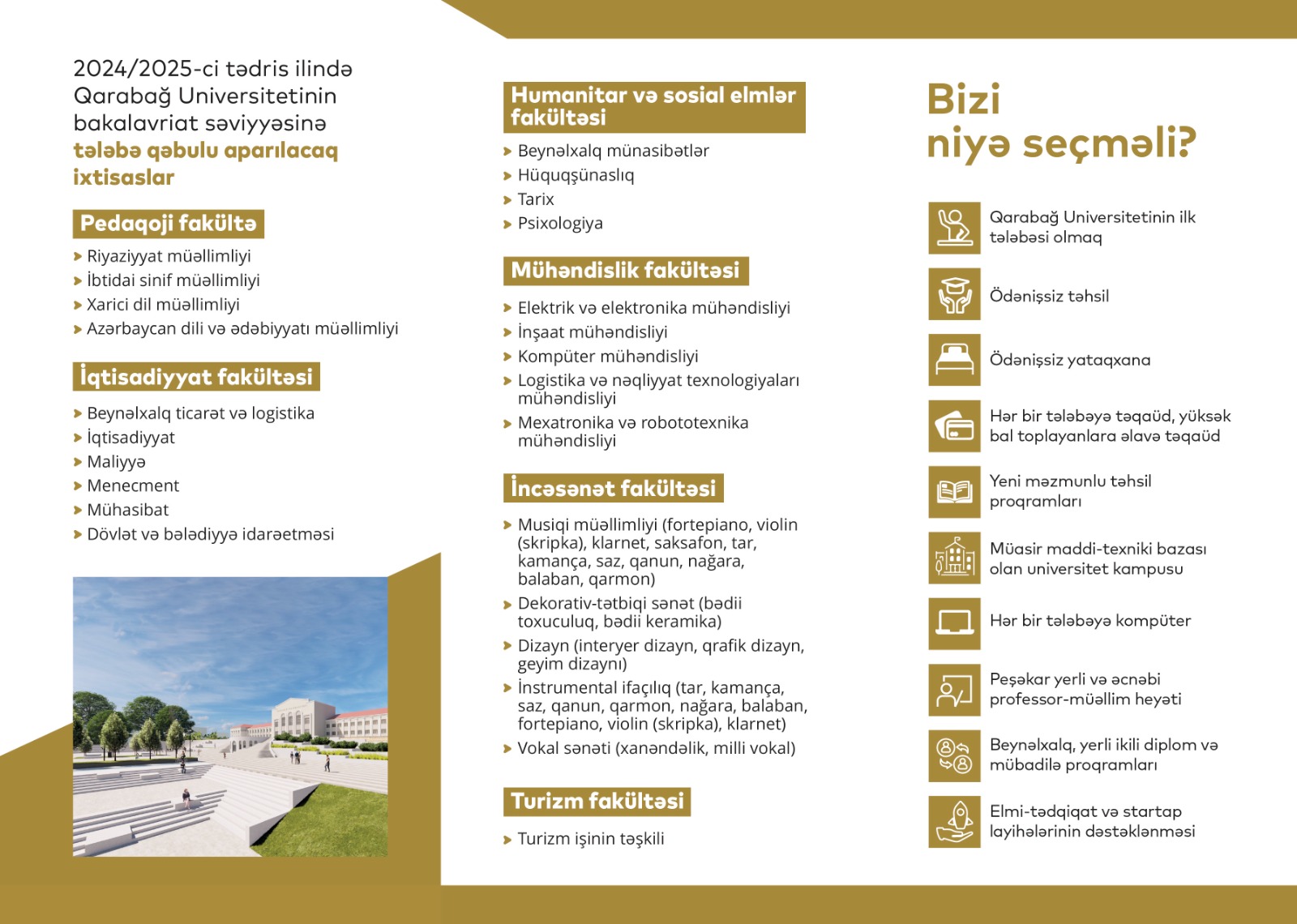 Qarabağ Universitetinin bukleti hazırlandı (FOTO)