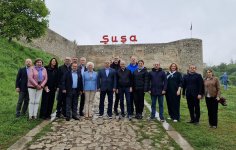 Latviya Parlamenti sədrinin başçılıq etdiyi nümayəndə heyəti Füzuli və Şuşa şəhərlərində olub (FOTO)