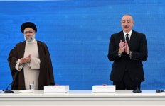 Prezident İlham Əliyev və Prezident Seyid İbrahim Rəisinin iştirakı ilə “Xudafərin” hidroqovşağının istismara verilməsi və “Qız Qalası” hidroqovşağının açılış mərasimi keçirilib (FOTO/VİDEO) (YENİLƏNİB-2)