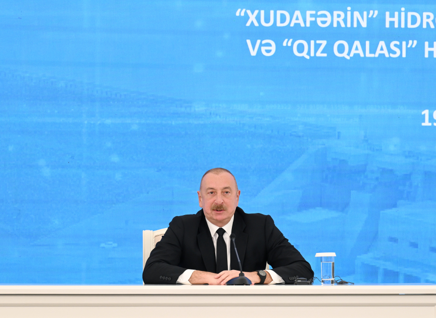 Prezident İlham Əliyev və Prezident Seyid İbrahim Rəisinin iştirakı ilə “Xudafərin” hidroqovşağının istismara verilməsi və “Qız Qalası” hidroqovşağının açılış mərasimi keçirilib (FOTO/VİDEO) (YENİLƏNİB-2)