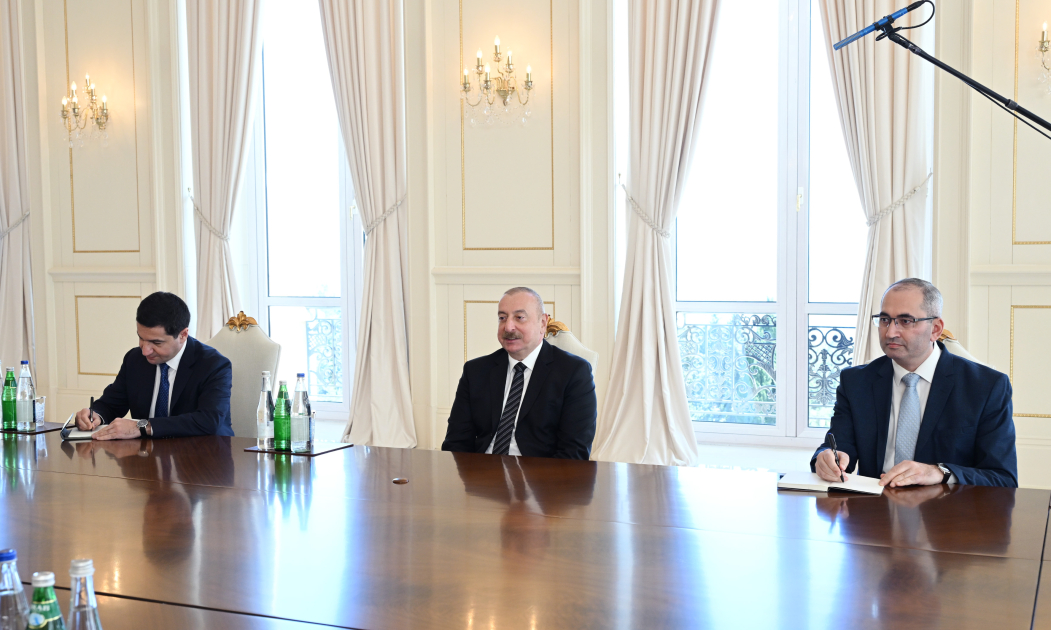 Prezident İlham Əliyev Latviya Seyminin sədrinin başçılıq etdiyi nümayəndə heyətini qəbul edib (FOTO/VİDEO) (YENİLƏNİB)