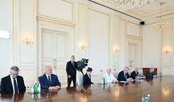Prezident İlham Əliyev Latviya Seyminin sədrinin başçılıq etdiyi nümayəndə heyətini qəbul edib (FOTO/VİDEO) (YENİLƏNİB)