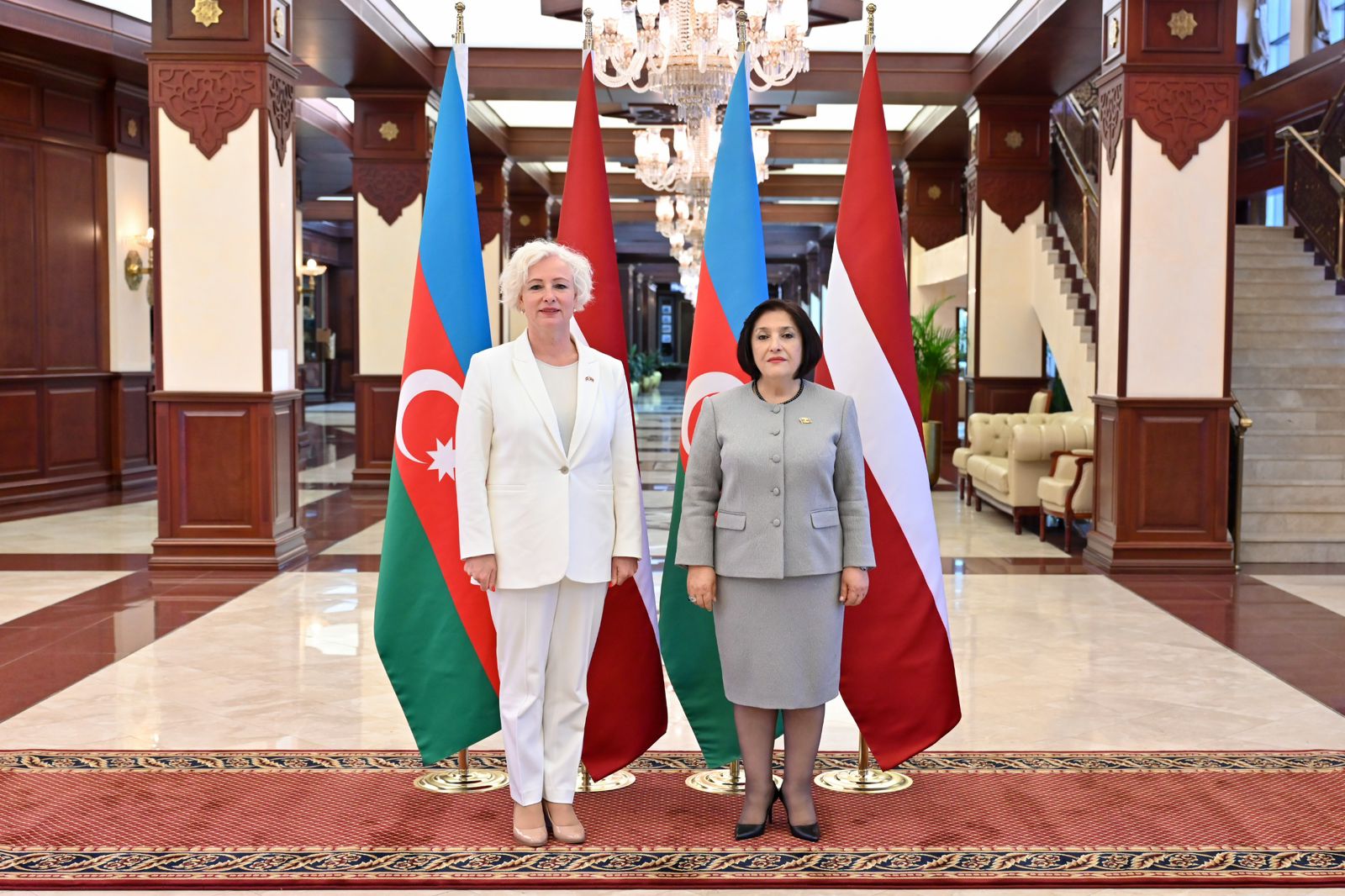 Sahibə Qafarova Latviya Respublikası Seyminin sədri ilə görüşüb (FOTO)