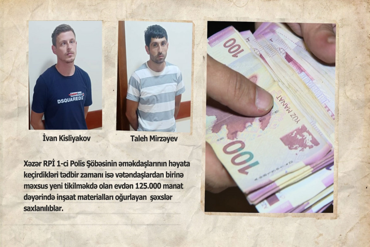 Evdən 125 min mantlıq inşaat materialları oğurlandı (FOTO)