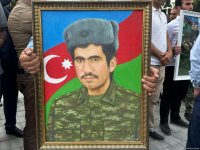Tərtərdə Birinci Qarabağ müharibəsində itkin düşmüş şəhid Ədalət Əliyev dəfn olunub (FOTO)