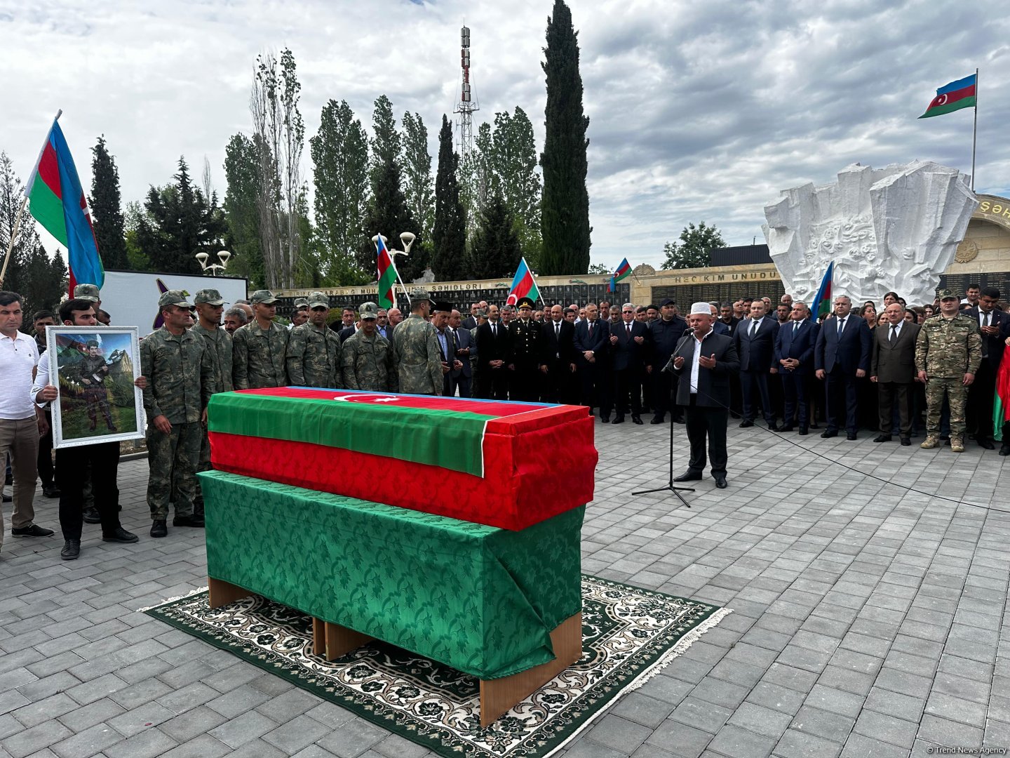 Tərtərdə Birinci Qarabağ müharibəsində itkin düşmüş şəhid Ədalət Əliyev dəfn olunub (FOTO)