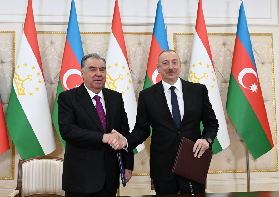 Azərbaycan-Tacikistan sənədləri imzalanıb (FOTO) (YENİLƏNİB)