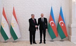Tacikistan Prezidenti Emoməli Rəhmonun rəsmi qarşılanma mərasimi olub (FOTO)