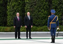 Tacikistan Prezidenti Emoməli Rəhmonun rəsmi qarşılanma mərasimi olub (FOTO)