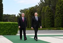Tacikistan Prezidenti Emoməli Rəhmonun rəsmi qarşılanma mərasimi olub (FOTO)