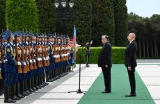 Tacikistan Prezidenti Emoməli Rəhmonun rəsmi qarşılanma mərasimi olub (FOTO)