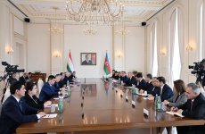 Prezident İlham Əliyevin Tacikistan prezidenti ilə geniş tərkibdə görüşü keçirilib (FOTO/VİDEO) (YENİLƏNİB)