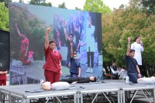 Səhiyyə Nazirliyi Müstəqillik Günü ilə bağlı Şəkidə “İlk tibbi yardım - ikinci həyata addım” adlı fleşmob keçirib