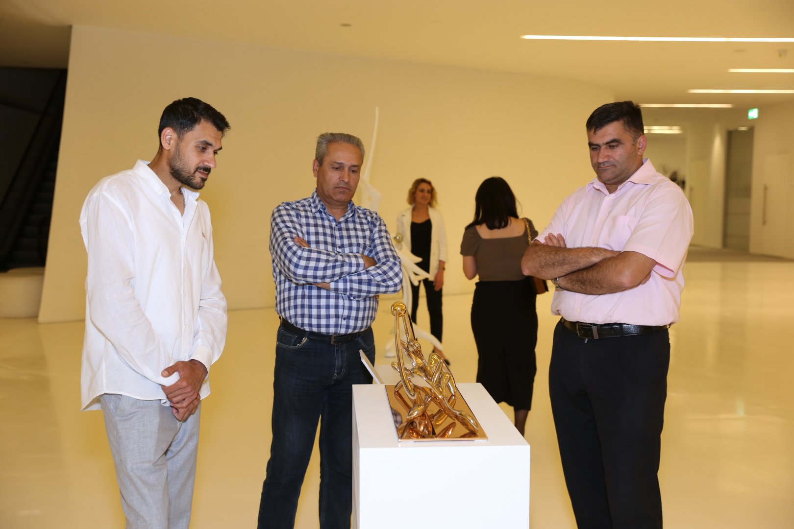 Heydər Əliyev Mərkəzində “Görünməyənin cizgiləri” sərgisi açılıb (FOTO/VİDEO)
