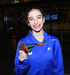 Avropa çempionatında uğurlu çıxış edən Azərbaycan gimnastları Vətənə dönüblər (FOTO)