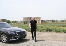 Prezident İlham Əliyev Ağdam rayonunun Güllücə kəndinin təməlini qoyub (FOTO/VİDEO) (YENİLƏNİB)