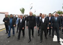 Prezident İlham Əliyev və Birinci xanım Mehriban Əliyeva Xocalı şəhərinə köçən sakinlərlə görüşüblər (FOTO/VİDEO) (YENİLƏNİB)