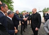 Prezident İlham Əliyev və Birinci xanım Mehriban Əliyeva Xocalı şəhərinə köçən sakinlərlə görüşüblər (FOTO/VİDEO) (YENİLƏNİB)
