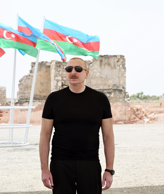 Prezident İlham Əliyev Ağdam rayonunun Nəmirli kəndinin təməlini qoyub (FOTO/VİDEO) (YENİLƏNİB)