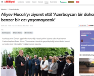 Prezident İlham Əliyev və Birinci xanım Mehriban Əliyevanın Xocalı səfəri Türkiyənin aparıcı media orqanlarının diqqət mərkəzində (FOTO)