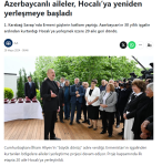 Prezident İlham Əliyev və Birinci xanım Mehriban Əliyevanın Xocalı səfəri Türkiyənin aparıcı media orqanlarının diqqət mərkəzində (FOTO)