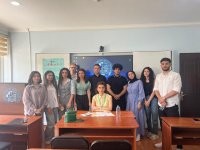 UNEC-də tələbələrin yaşıl iqtisadiyyata həsr olunan beynəlxalq konfransı keçirilib (FOTO)