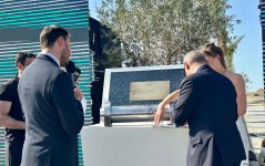 Xəzər dənizinin sahilində "Caspian Dream Liner" zaman kapsulunun təməlqoyma mərasimi olub (FOTO)
