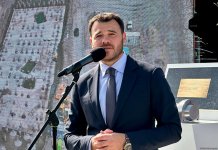 Xəzər dənizinin sahilində "Caspian Dream Liner" zaman kapsulunun təməlqoyma mərasimi olub (FOTO)