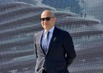 Xəzər dənizinin sahilində "Caspian Dream Liner" zaman kapsulunun təməlqoyma mərasimi olub (FOTO)
