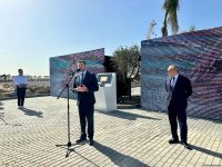 Xəzər dənizinin sahilində "Caspian Dream Liner" zaman kapsulunun təməlqoyma mərasimi olub (FOTO)