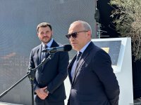 Xəzər dənizinin sahilində "Caspian Dream Liner" zaman kapsulunun təməlqoyma mərasimi olub (FOTO)