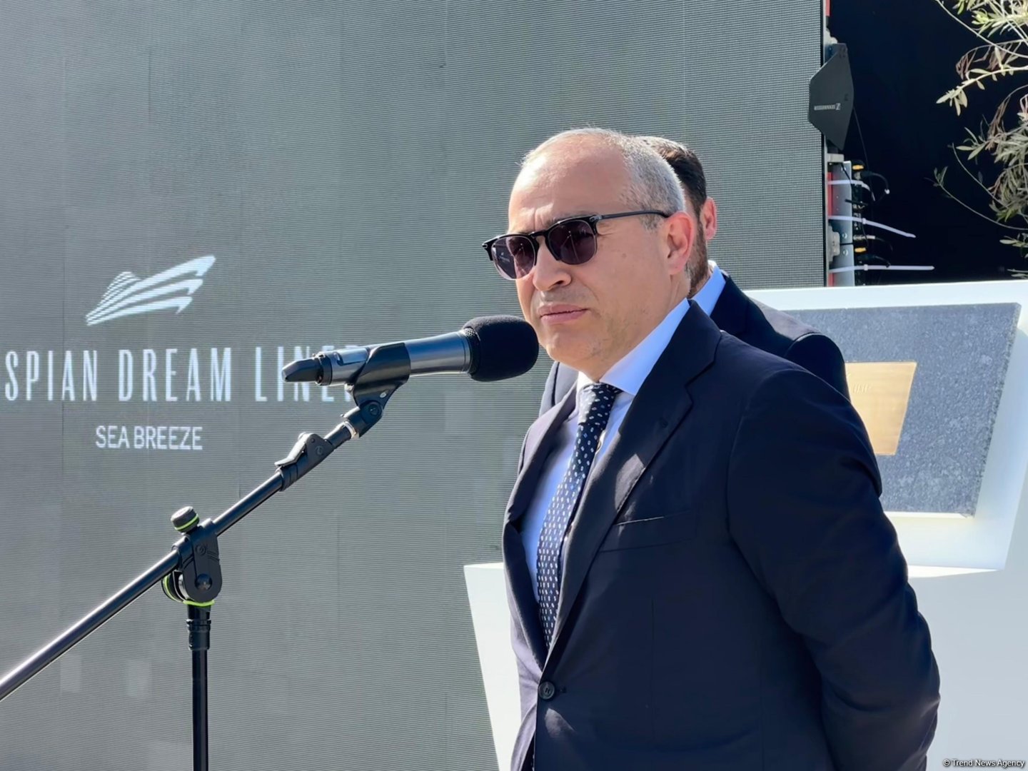 Xəzər dənizinin sahilində "Caspian Dream Liner" zaman kapsulunun təməlqoyma mərasimi olub (FOTO)