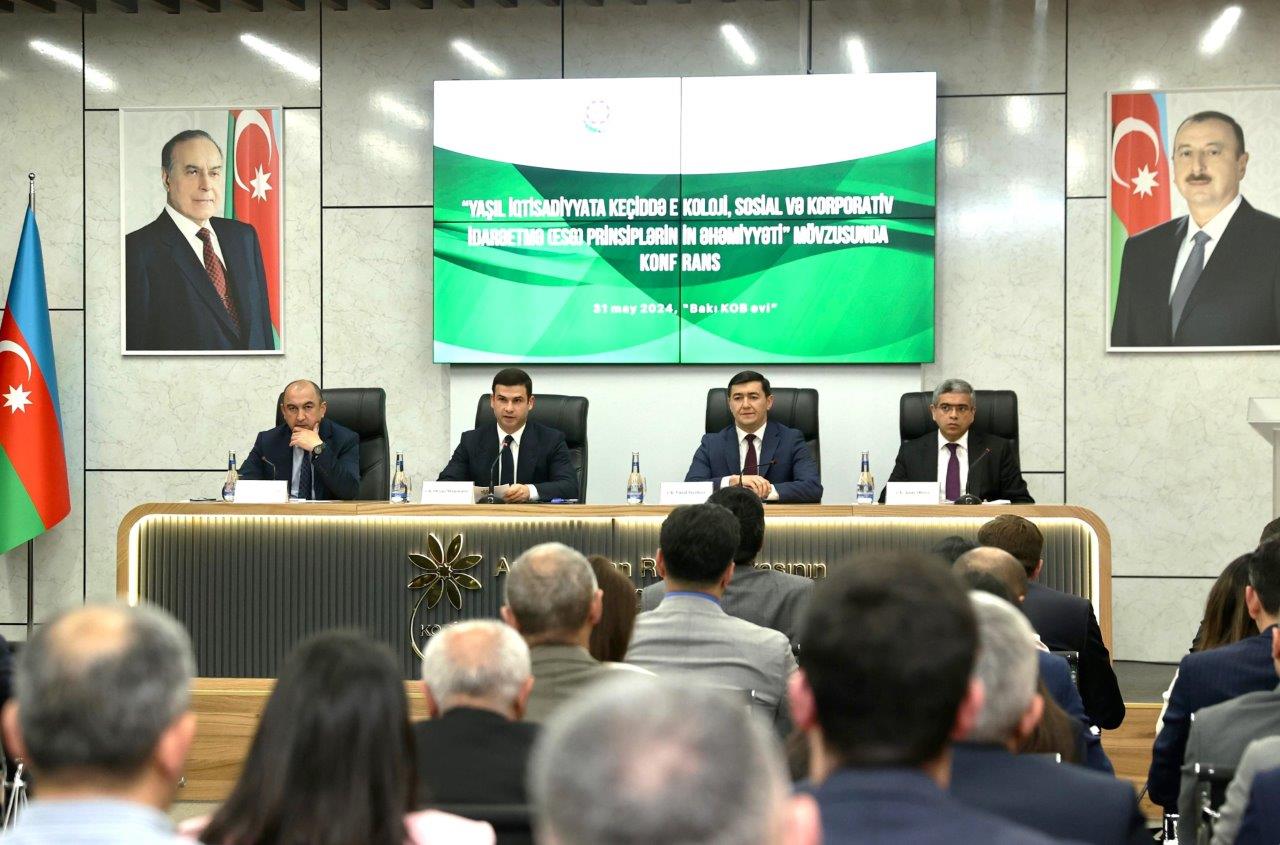 Dövlət və özəl sektorun iştirakı ilə “yaşıl iqtisadiyyat”a keçiddə ESG prinsiplərinin əhəmiyyətinə dair konfrans keçirilib (FOTO)