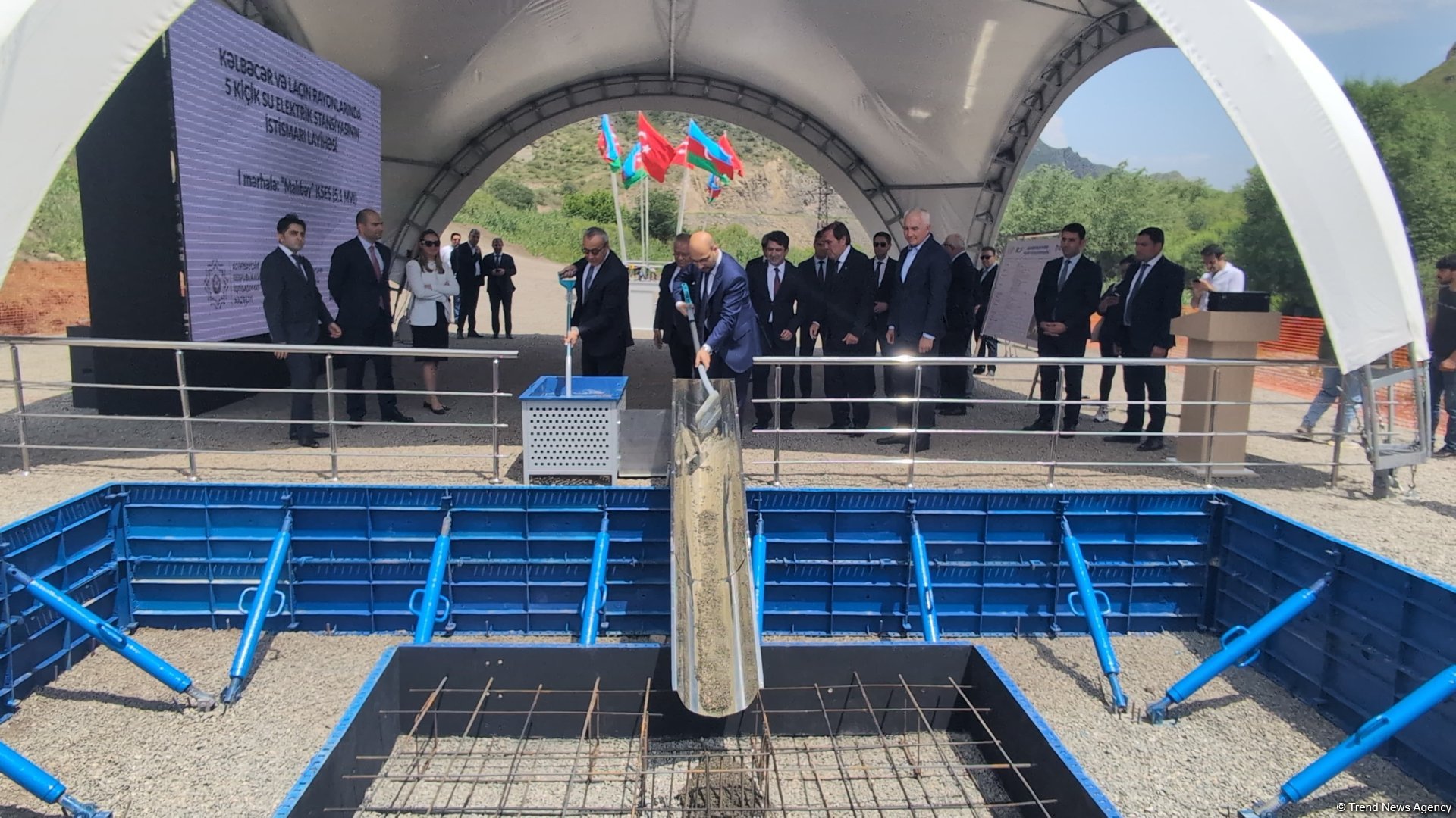 Laçında kiçik su elektrik stansiyasının təməlqoyma mərasimi olub (FOTO/VİDEO)