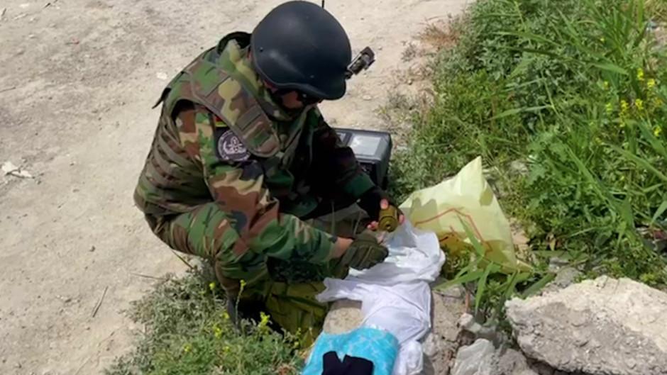 Binəqədidə sursat aşkarlanıb (FOTO/VİDEO)