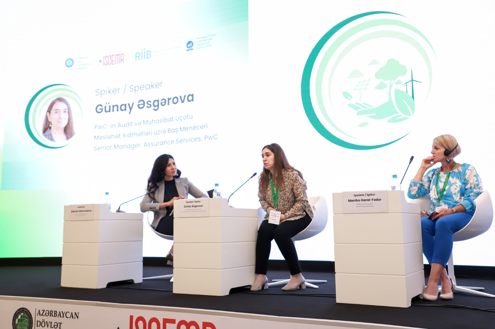 Günay Əsgərova İqtisadiyyat və İdarəetmə Sahəsində Tədqiqatçıların Beynəlxalq Elmi Konfransında PwC-nin dayanıqlı maliyyələşdirmədə xüsusi rolunu vurğuladı (FOTO)