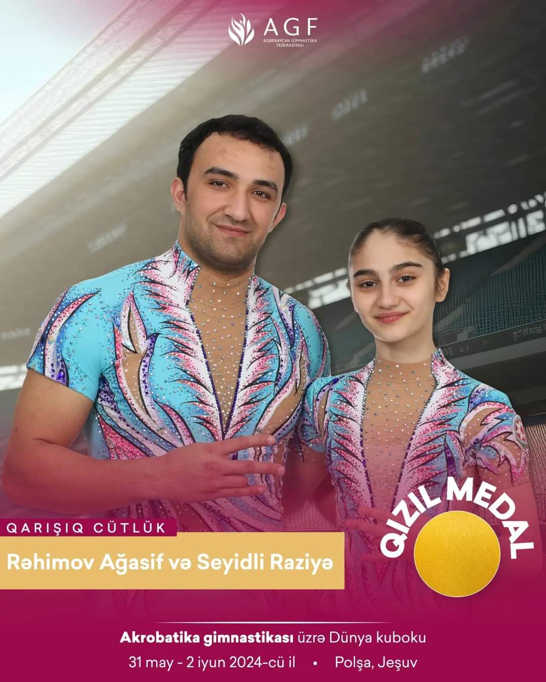 Gimnastlarımız Polşada Dünya Kuboku və beynəlxalq turnirdə medallar qazanıblar (FOTO)