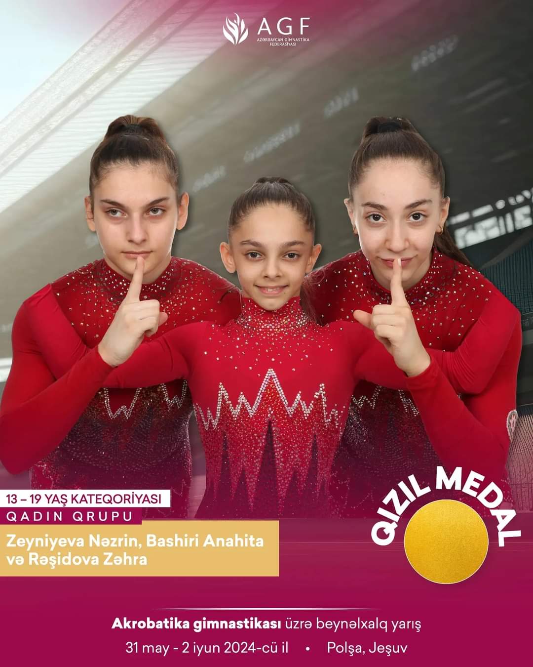 Gimnastlarımız Polşada Dünya Kuboku və beynəlxalq turnirdə medallar qazanıblar (FOTO)