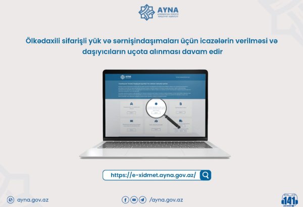 Ölkədaxili daşımalar üçün icazələrin verilməsinə dair statistika məlum olub