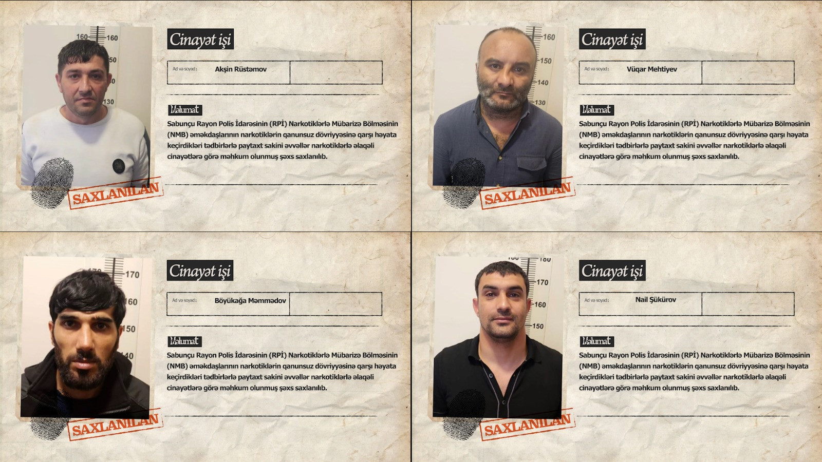 Sabunçuda 4 narkokuryer ələ keçib: 7 kq narkotik götürülüb (FOTO)