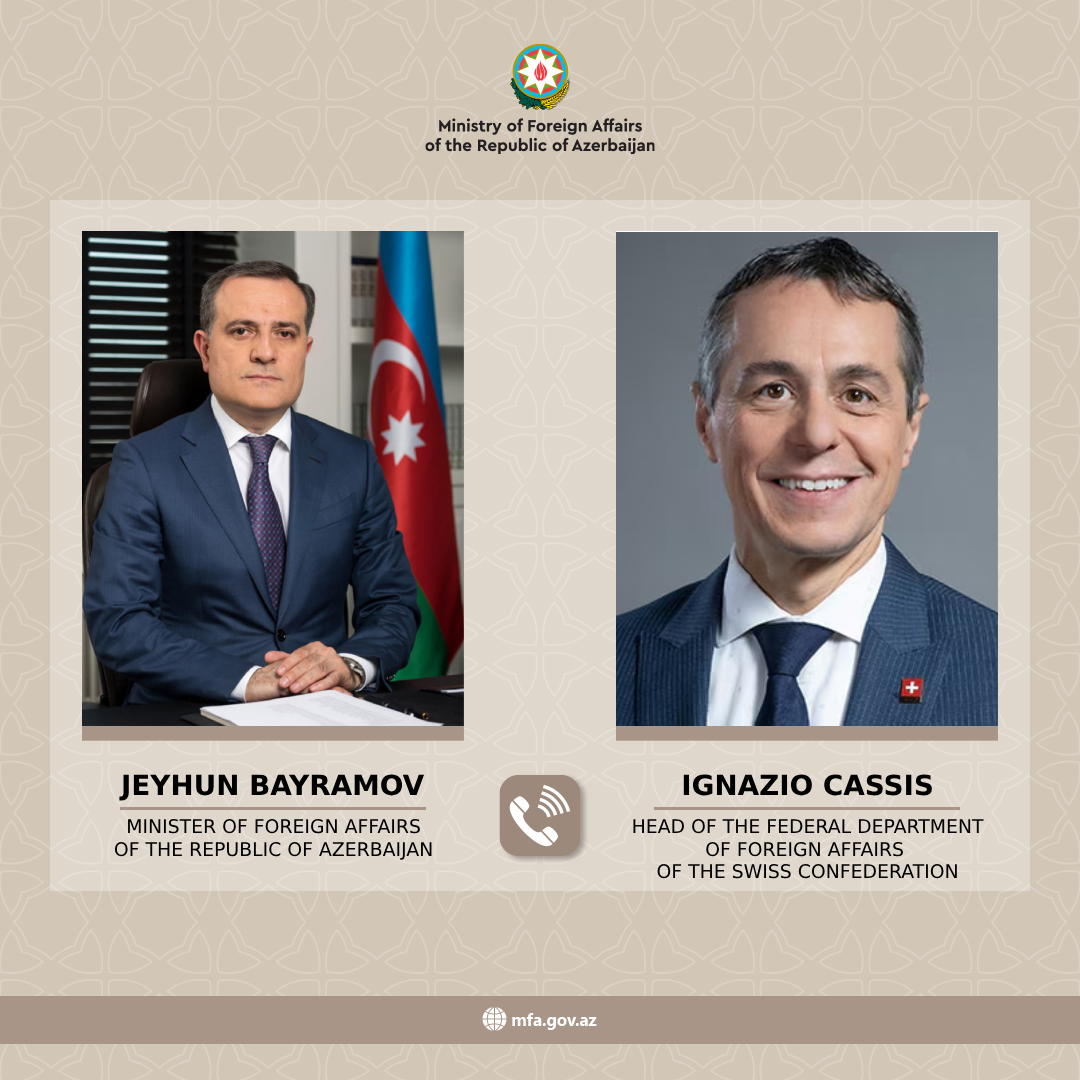 Ceyhun Bayramov isveçrəli həmkarı ilə COP29-u müzakirə etdi