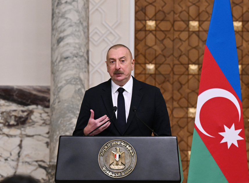 Azərbaycan və Misir Prezidentləri mətbuata bəyanatlarla çıxış ediblər (FOTO/VİDEO) (YENİLƏNİB)