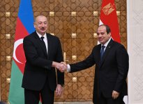 Azərbaycan və Misir Prezidentləri mətbuata bəyanatlarla çıxış ediblər (FOTO/VİDEO) (YENİLƏNİB)