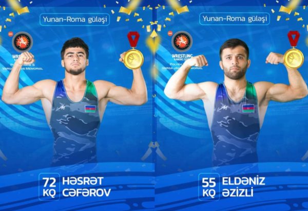 Azərbaycanın iki yunan-Roma güləşçisi reytinq turnirində qızıl medal qazanıb