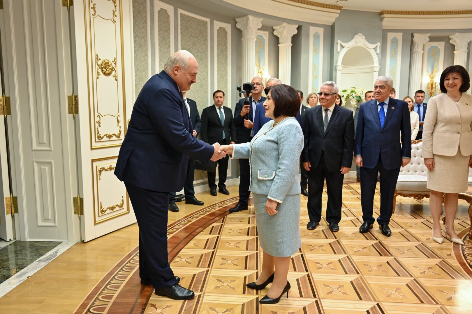 Sahibə Qafarova Aleksandr Lukaşenko ilə görüşüb (FOTO)
